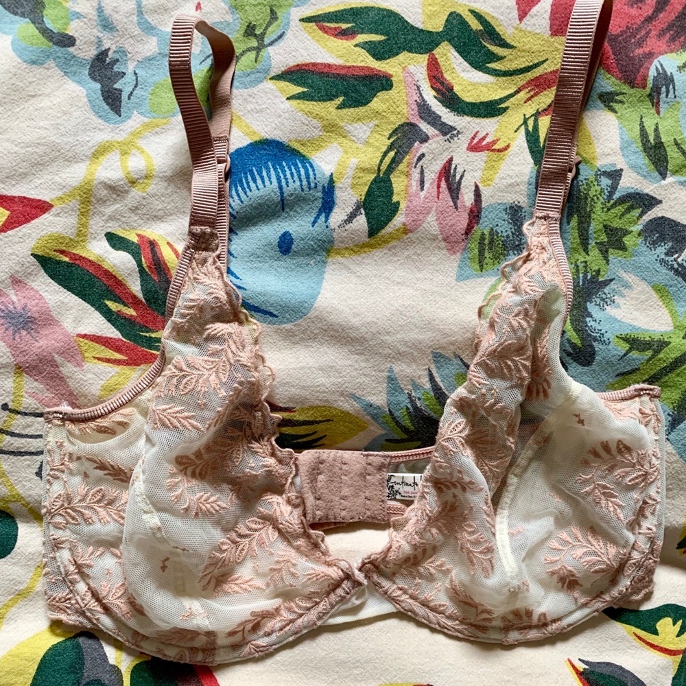Free people lace nude bra